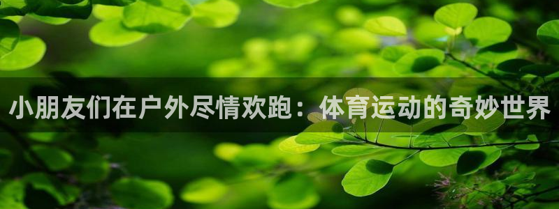 k球体育直播在线观看：小朋友们在户外尽情欢跑：体育运动的奇妙世界